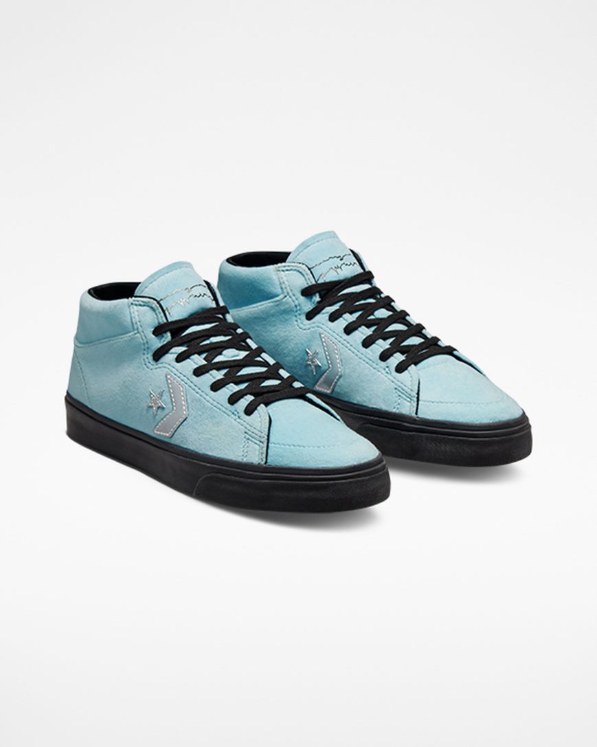 Bascheți Barbati Converse Louie Lopez Pro Mid-High x FA Albastri Negrii | RO 0TVZE273